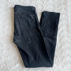 Rag & Bone Jeans Mens 34 Black Fit 2 Slim Mid Rise Taper Made in USA Denim Pants